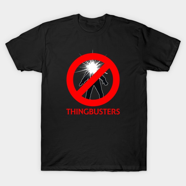 THINGbusters Mashup With Text T-Shirt by RetroZest